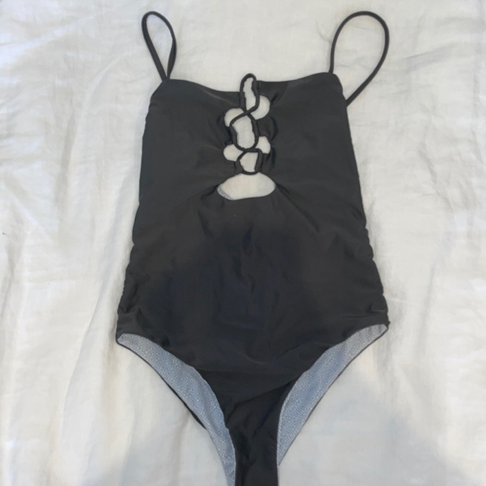 Grey One Piece Swimsuit